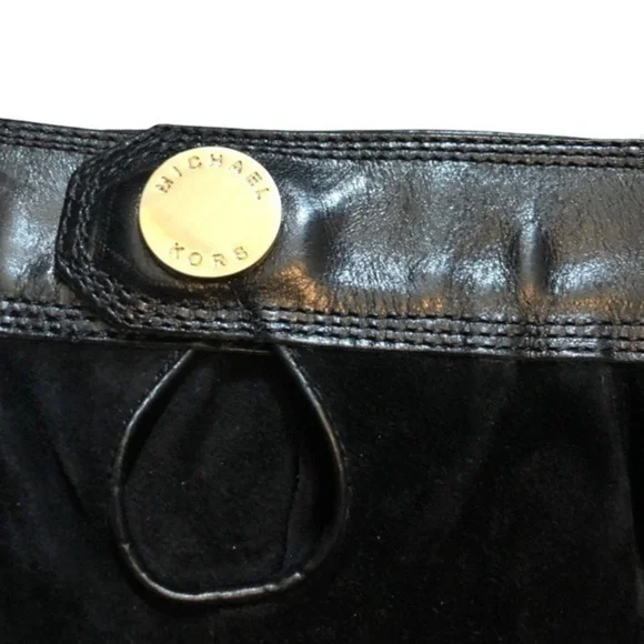 Michael Kors Black Suede Heeled Boots - Picture 4 of 6